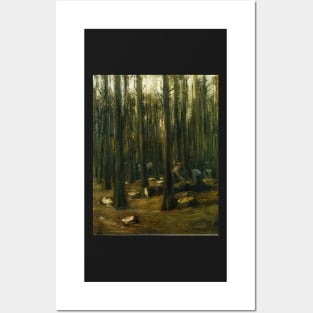 lumberjack in the forest 1898 - Max Liebermann Posters and Art